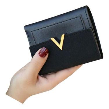Imagem de Carteira Feminina Pequena Porta Cartão Couro  Luxo - Sou Mais Preço, P