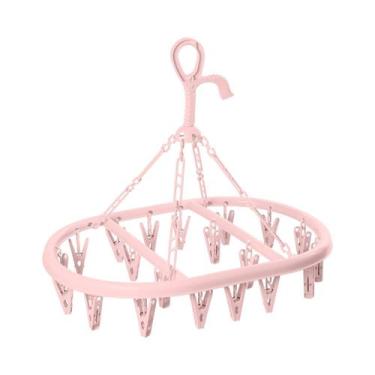 Imagem de Varal Roupas Intima Com 20 Prendedores Calcinha Meia Cueca - UZ, Rosa