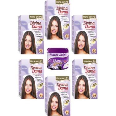 Imagem de Hene em Po Divina Dama 06x50gr (Incolor, Chocolate, Preto, Azulado, Ca