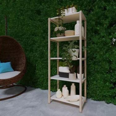 Imagem de Floreira Dupla Prateleiras P/ Vasos Flores Estante Verde - Technox