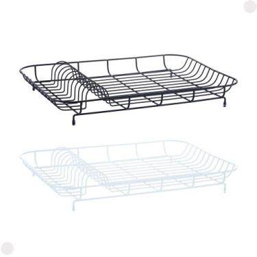 Imagem de Escorredor de Louça de Aço Capacidade 11 Pratos - Mor, Preto