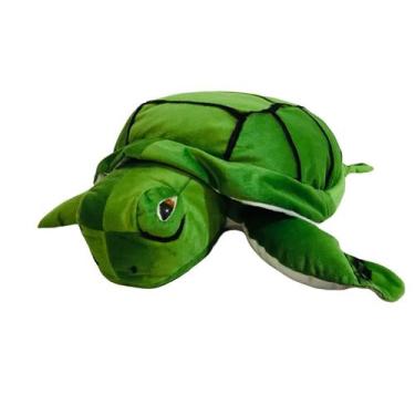Imagem de Tartaruga Marinha de pelúcia macia verde 45cm linda