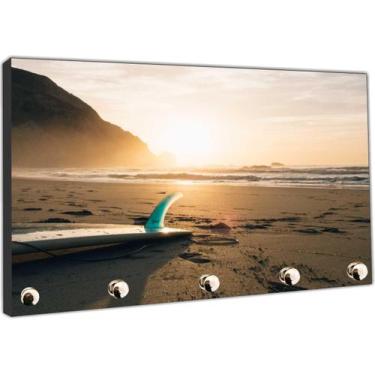 Imagem de Porta Chaves Surf Surfista Mar Praia Prancha Organizador Chaveiros - V