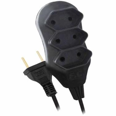 Imagem de Extensão Elétrica Bivolt 10A - Cabo Paralelo 5m 3 tomadas - FC
