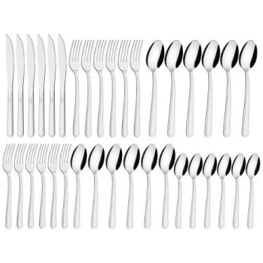 Imagem de Faqueiro Tramontina Búzios em Aço Inox 36 Peças, Inox, 36 peças