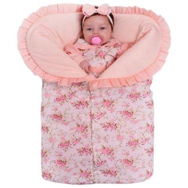 Imagem de Porta Bebê Saco de Dormir Inverno 100% Algodão Aconchego Charmosinha F