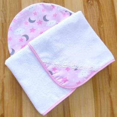 Imagem de Toalha de Bebê modelo Luxo felpuda e forrada com capuz estampado - BRA