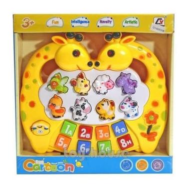 Imagem de Brinquedo Teclado Cartoon Girafinha Com Sons de Animais - Toy King