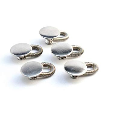 Imagem de 5 extensores de cintura com botão de mola – resistente, elástico e à prova de ferrugem