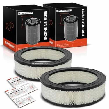 Imagem de A-Premium Filtro de ar do motor de 2 peças compatível com Chevrolet Malibu, Impala, Suburban, 3B, Bel Air, Biscayne, Chevelle & Buick Estate Wagon & Checker Aerobus e GMC 1000 e Pontiac Acadian e