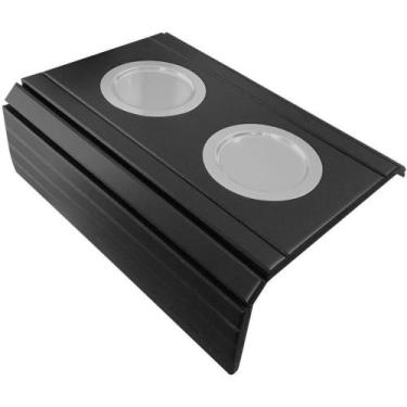 Imagem de Esteira De Braço De Sofá Preto Com Porta Copos De Alumínio. - MA SORPR