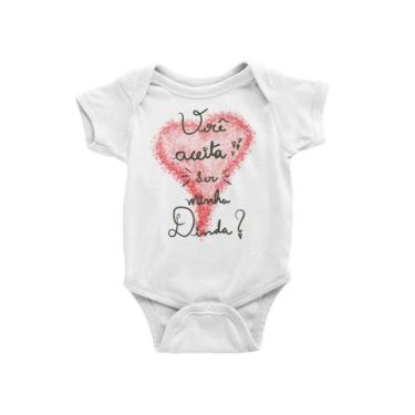 Imagem de Body Bebê Infantil Você Aceita Ser Minha Dinda Branca - Del France, PP
