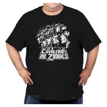 Imagem de Camiseta Os Cavaleiros Do Zodíaco Plus Size Anime Clássico - KING OF G