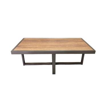 Imagem de Mesa de Centro Retangular Paris Industrial Champagne com MDF - BELI HO