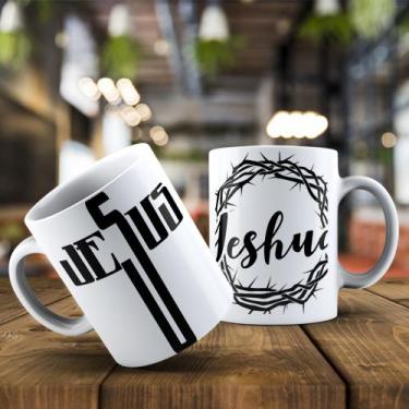 Imagem de Canacas Em Porcelana Temas Evangélicos  "Jesus" - Oj