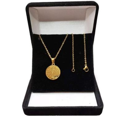 Imagem de Colar Veneziana Feminino 50cm Banhado 1 Milessimo de Ouro Oração do Pa