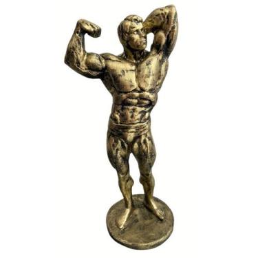 Imagem de Escultura Arnold Schwarzenegger em Resina Artesanal 28cm - LZ Decoraçõ