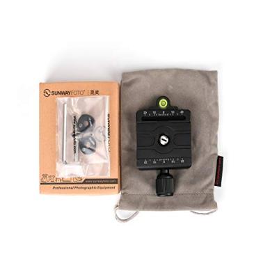 Imagem de Sunwayfoto Kit de conversão de braçadeira MAC-14T 60 mm para Arca/RRS QR compatível com cabeça esférica de tripé Manfrotto Sunway
