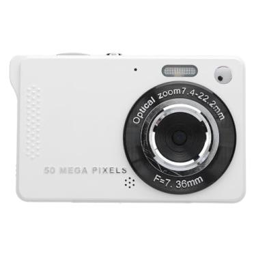 Imagem de Câmera Digital 1080P, Câmera CCD Com Zoom 16X Vintage Com Tela HD de 2,8 Polegadas, Filmadora Portátil Selfie de 50MP Recarregável para Fotografia (Sem cartão de memória)