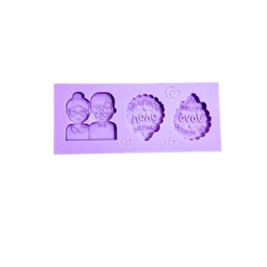 Imagem de F1699 molde de silicone dia dos avós confeitaria biscuit - confeitaria