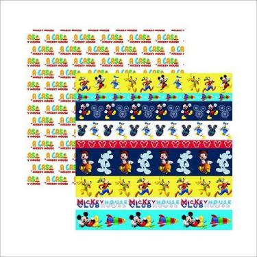 Imagem de Papel Scrap Festa Disney A Casa Do Mickey 2 Faixas Sdfd105 - Toke E Cr