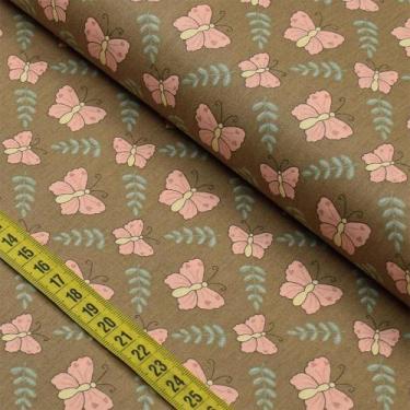 Imagem de Tecido Estampado para Patchwork - Borboletando : Borboletando Fundo Ma