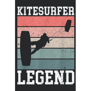 Imagem de Kitesurfer Legend Kiteboarding Kite Kitesurfer Funny: Lined Journal Notebook To Do Schedule, Medium 6x9 Inches, 100 Pages, Printed Cover