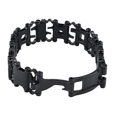 Imagem de Pulseira Multifuncional de Aço Inoxidável para Ferramentas Ao Ar Livre de 29 pol. Pulseira Punk Portátil - e para Equipamentos de Sobrevivência, Pulseira Multifuncional para