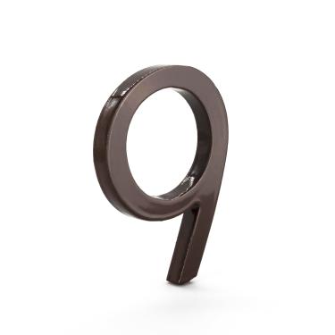 Imagem de Montague Metal Products MHN-06-F-RB1-9 Alumínio escovado sólido moderno números de casas de endereço, 15 cm, bronze romano revestido com pó