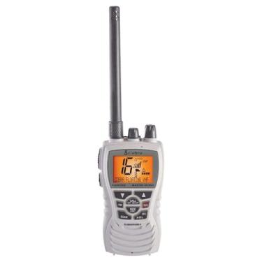 Imagem de Cobra Rádio marítimo VHF flutuante portátil MR HH350 FLT – 6 Watts, microfone submersível, com cancelamento de ruído, visor LCD retroiluminado, meteorologia NOAA e digitalização de memória, branco