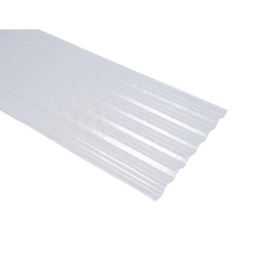 Imagem de Kit 15 Telhas Translucida Pvc 2,44 X 0,50 Ondalev Incolor