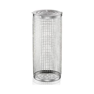 Imagem de Cesta de Churrasco Portátil em Aço Inoxidável - Ideal para Camping, Ta