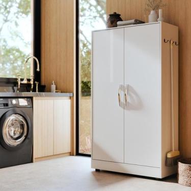 Imagem de Armário Organizador Any para Lavanderia Branco - Infantile Móveis