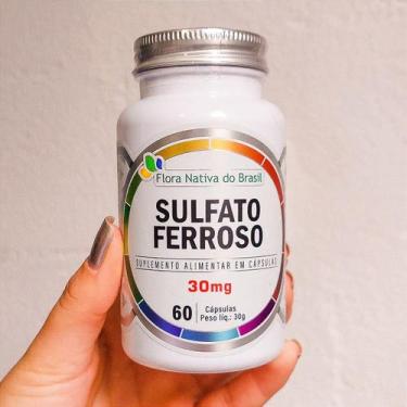 Imagem de Sulfato Ferroso Alto Teor de Ferro IDR 200% 60 Cápsulas 500mg - Flora 