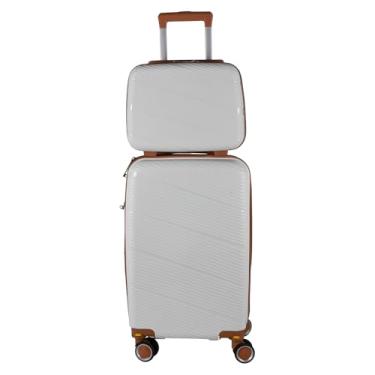 Imagem de Kit mala bordo 10kg com frasqueira de mao em Polipropileno - Buzios (Branco)