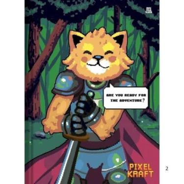 Imagem de Caderno Brochura Pequeno 1/4 Capa Dura 80fls Pixel - Sao Domingos