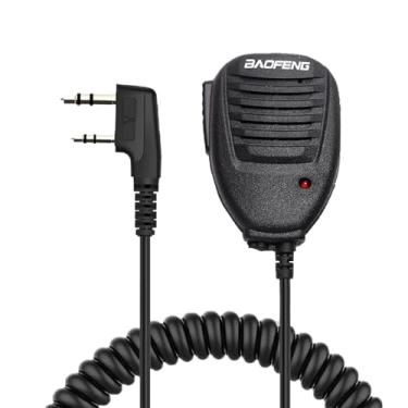 Imagem de BAOFENG BF-F8HP Microfone de mão para rádio amador GMRS 2 pinos K compatível com UV-K5 UV-82 UV-S9 Plus UV-17R P15UV UV-5RM
