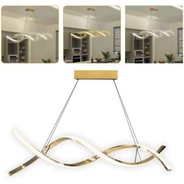 Imagem de Lustre Pendente Luminaria Luxo DNA 36W Espiral Molecular Iluminaçao Sa