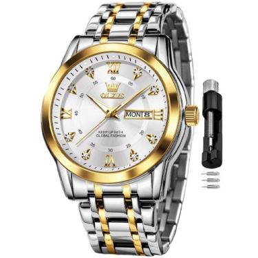 Imagem de Relógio OLEVS Silver for Men Business Dress Waterproof Date