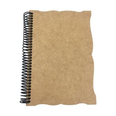 Imagem de Caderno Trabalhado Capa MDF Com 96 Folhas Woodplan 14x10 cm