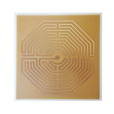 Imagem de Placa Grafico Labirinto D'Amiens M 7x7cm - Radionica Radiestesia - Dho
