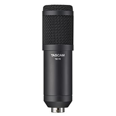 Imagem de Tascam Microfone dinâmico para microfone de transmissão para podcasts profissionais e transmissão ao vivo (TM-70), preto