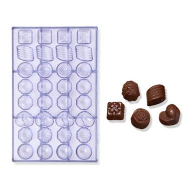 Imagem de Chocolate Bar Maker,Polycarbonate Chocolate Mold,Chocolate Bar Candy Molds plástico,Chocolate Bon Bon Mould DIY Pastry Baking Tool (A)