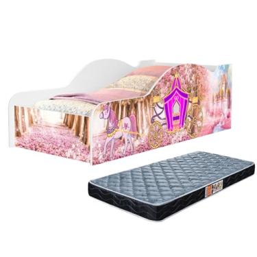 Imagem de Cama Carro Solteiro com Colchão. (Carruagem)