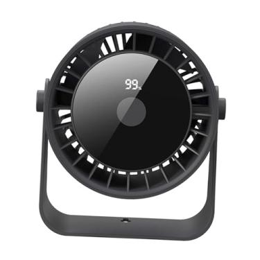 Imagem de IEUDNS 2 em 1 de mesa e fã pendurado de parede Mini ventiladores elétricos portáteis para desktop fã compacto portátil pequeno ventilador duplo para casa, Cinza Escuro