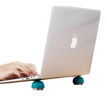 Imagem de Suporte de resfriamento para laptop, almofada de resfriamento ergonômica para laptop, pequena bola térmica invisível, suporte magnético portátil para laptop
