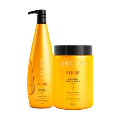 Imagem de Kit Aneethun Repair System Pós quimica Shampoo 1L e Máscara 1Kg
