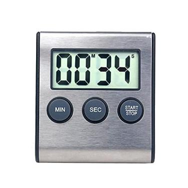 Imagem de Cronômetro digital digital digital com alarme de tela digital e relógio magnético para cozinha