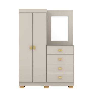 Imagem de Cômoda Roupeiro Cristal Com Espelho Fendii - Vila Rica Móveis