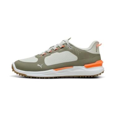 Imagem de PUMA Tênis de golfe masculino Ignite Elevate X, Sedate Cinza Veludo Moss-Fluro Laranja Pes, 41